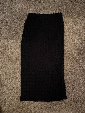 Antonio Melani Classic Black Textured Skirt